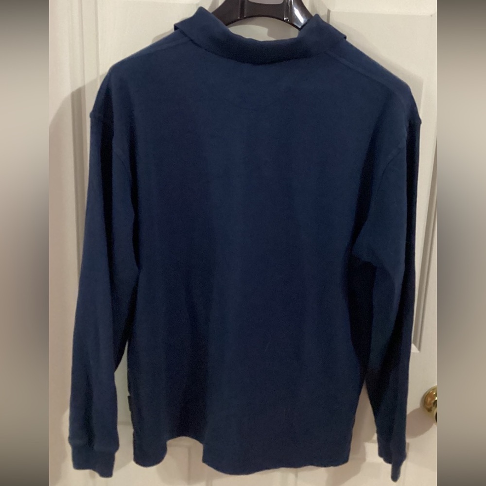Structure Men’s Large Long Sleeve Striped Polo - Picture 4 of 6